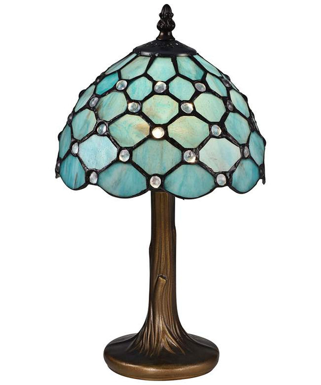 Dale Tiffany Castle Point 15" High Blue Tiffany-Style Accent Lamp