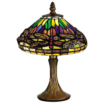 Dale Tiffany Dragonfly 11" High Brass Tiffany-Style Accent Lamp Dale Tiffany