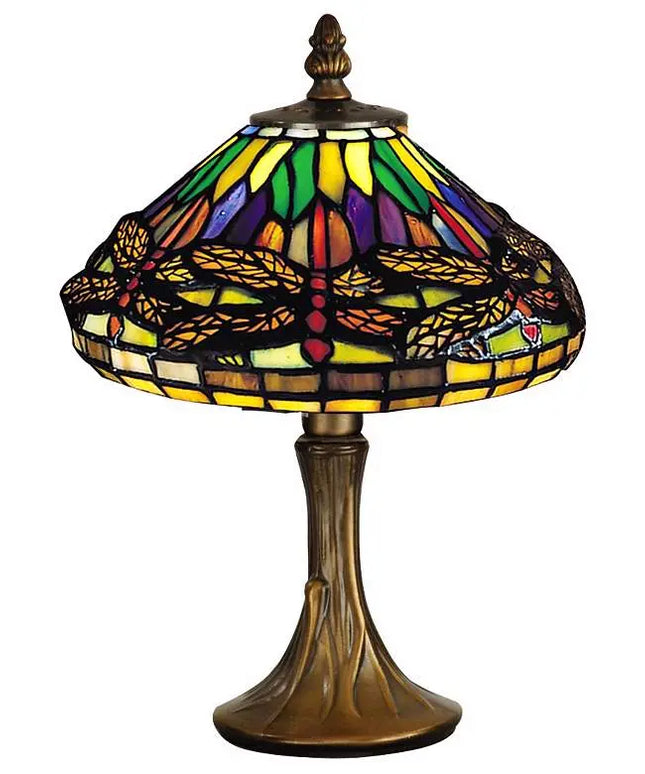 Dale Tiffany Dragonfly 11" High Brass Tiffany-Style Accent Lamp Dale Tiffany