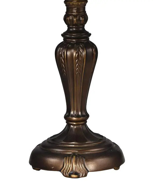 Dale Tiffany Fox Peony 19" High Bronze Tiffany-Style Accent Table Lamp