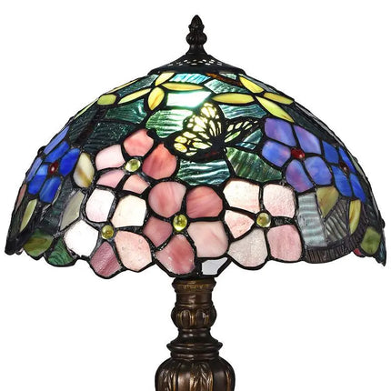 Dale Tiffany Fox Peony 19" High Bronze Tiffany-Style Accent Table Lamp Dale Tiffany