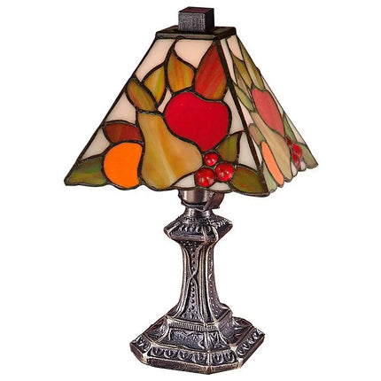 Dale Tiffany Fruit 11"H Antique Brass Art Glass Table Lamp Dale Tiffany