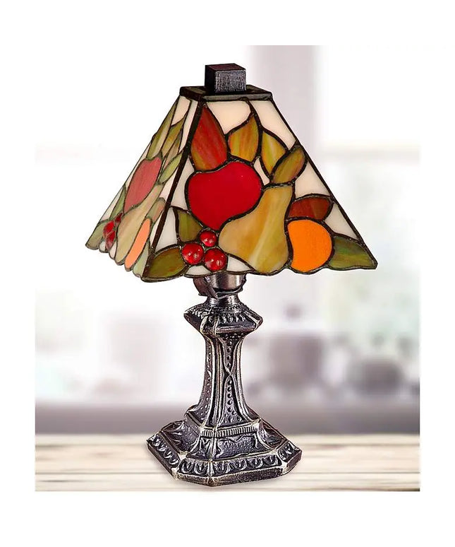 Dale Tiffany Fruit 11"H Antique Brass Art Glass Table Lamp Dale Tiffany