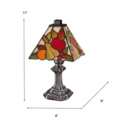 Dale Tiffany Fruit 11"H Antique Brass Art Glass Table Lamp Dale Tiffany
