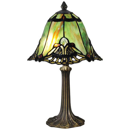 Dale Tiffany Haiawa 16"H Brass and Green Accent Table Lamp Dale Tiffany
