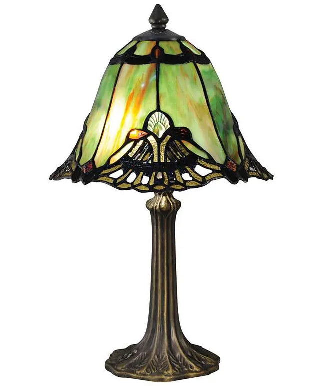 Dale Tiffany Haiawa 16"H Brass and Green Accent Table Lamp Dale Tiffany