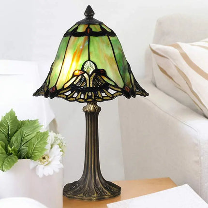 Dale Tiffany Haiawa 16"H Brass and Green Accent Table Lamp Dale Tiffany