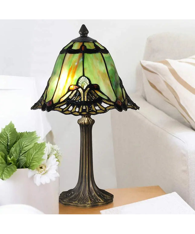 Dale Tiffany Haiawa 16"H Brass and Green Accent Table Lamp Dale Tiffany