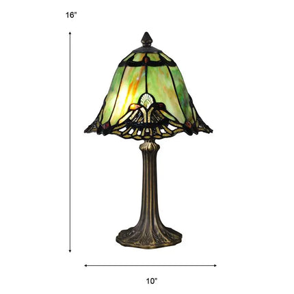 Dale Tiffany Haiawa 16"H Brass and Green Accent Table Lamp Dale Tiffany