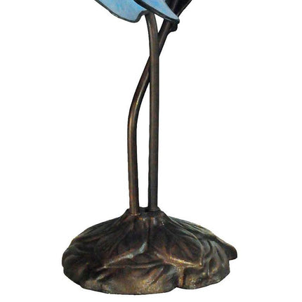 Dale Tiffany Poelking Blue Lily 21" High Glass 2-Light Accent Lamp