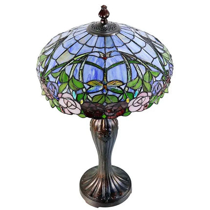 Dale Tiffany Zenia Fieldstone Rose Art Glass Table Lamp Dale Tiffany