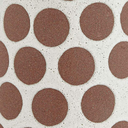 Dara 11 3/4"H Matte White Brown Decorative Vase with Handle Franklin Iron Works