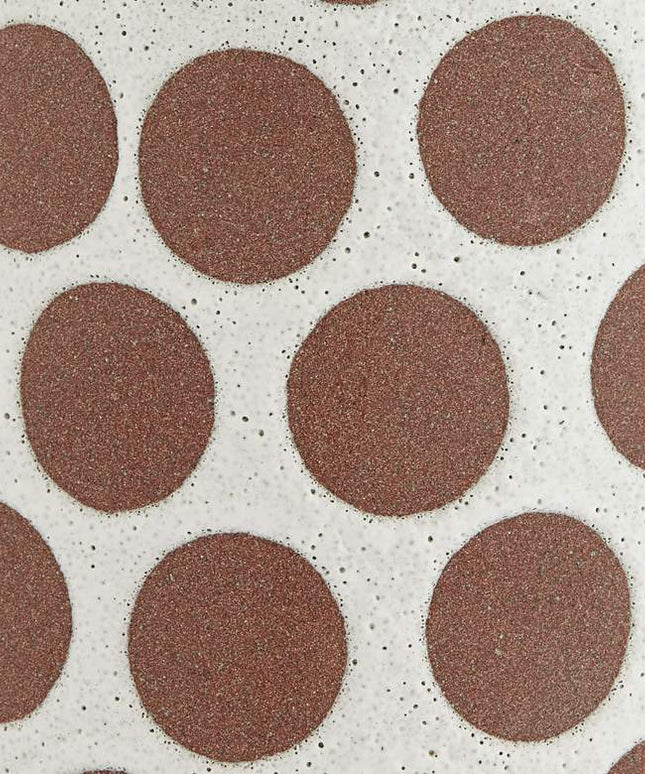 Dara 11 3/4"H Matte White Brown Decorative Vase with Handle Franklin Iron Works