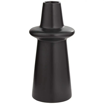Decker 17 3/4" High Matte Black Ceramic Vase Studio 55D