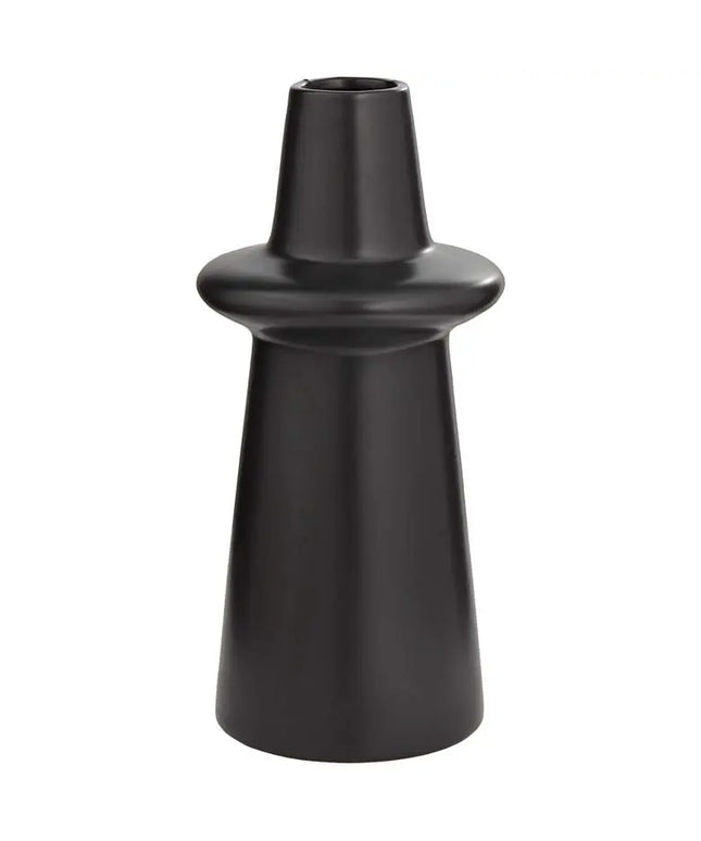 Decker 17 3/4" High Matte Black Ceramic Vase Studio 55D