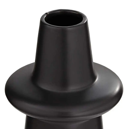 Decker 17 3/4" High Matte Black Ceramic Vase Studio 55D