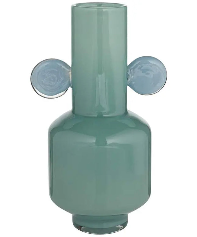 Delvin 12 1/4" High Green and Blue Glass Decorative Vase Studio 55D