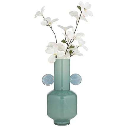 Delvin 12 1/4" High Green and Blue Glass Decorative Vase Studio 55D