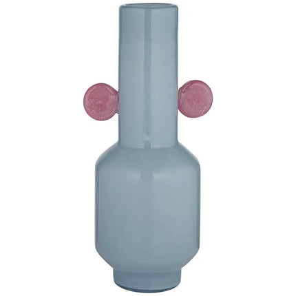 Delvin 16 1/4" High Blue and Pink Glass Decorative Vase Studio 55D