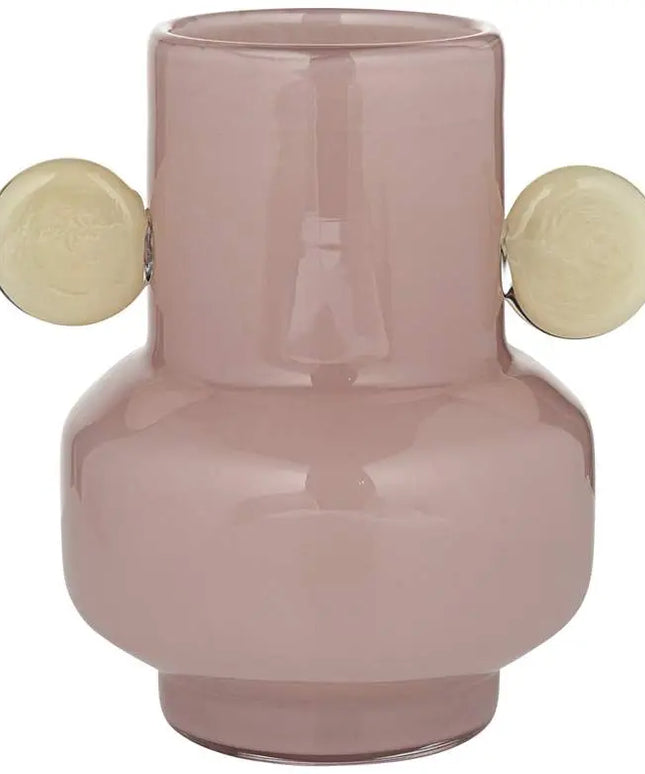 Delvin 8 1/2" High Pink and Yellow Glass Decorative Vase Studio 55D