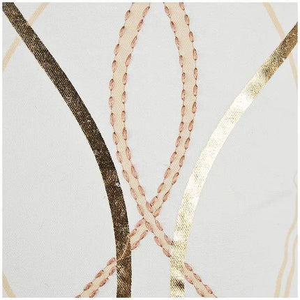 Doh White and Gold Geometric 20" Square Decorative Pillow Vision