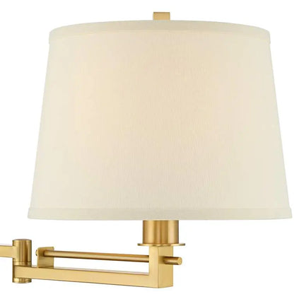 Easley 15" High Warm Gold Plug-In Swing Arm Wall Lamp Set of 2