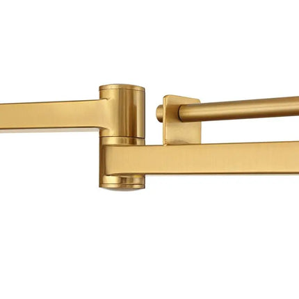 Easley 15" High Warm Gold Plug-In Swing Arm Wall Lamp Set of 2