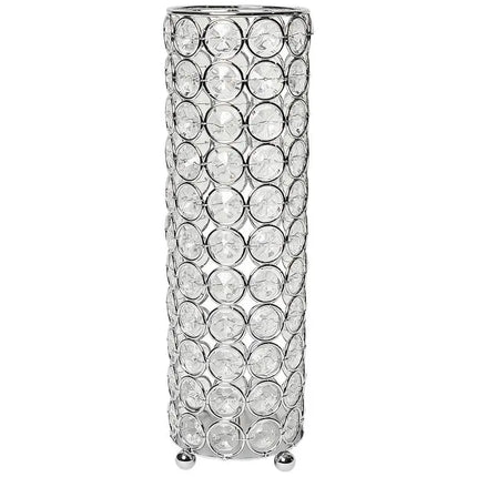Elegant Designs Elipse 10 1/4" High Chrome Decorative Vase Barnes and Ivy