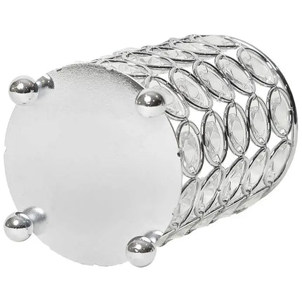 Elegant Designs Elipse 5" High Chrome Decorative Vase Barnes and Ivy