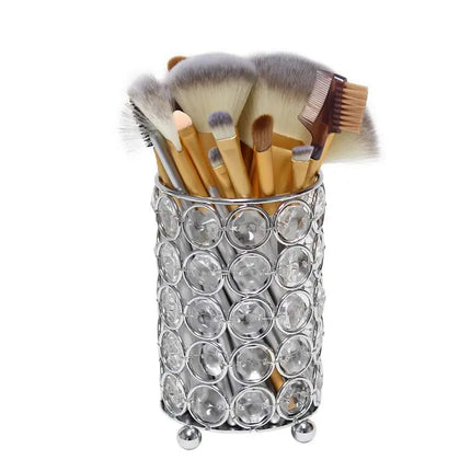 Elegant Designs Elipse 5" High Chrome Decorative Vase Barnes and Ivy