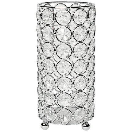 Elegant Designs Elipse 6 3/4" High Chrome Decorative Vase Barnes and Ivy