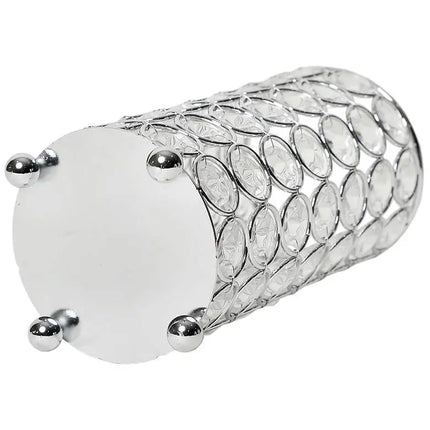 Elegant Designs Elipse 6 3/4" High Chrome Decorative Vase Barnes and Ivy