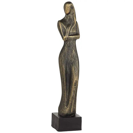 Femme Fatale 16" High Matte Bronze Woman Statue Vienna Full Spectrum