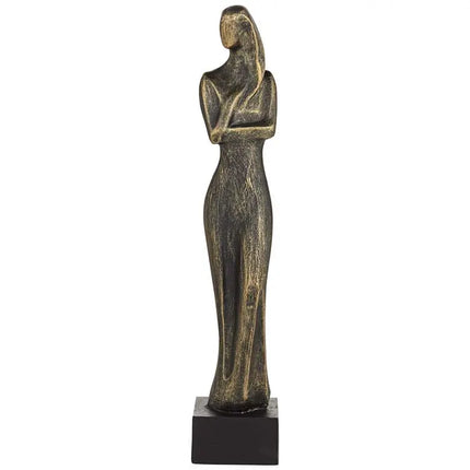 Femme Fatale 16" High Matte Bronze Woman Statue Vienna Full Spectrum