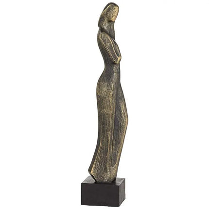 Femme Fatale 16" High Matte Bronze Woman Statue Vienna Full Spectrum