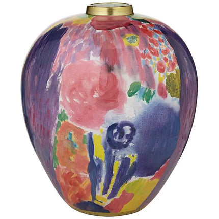 Fleur 13" High Purple and Pink Ceramic Decorative Vase Dahlia Studios