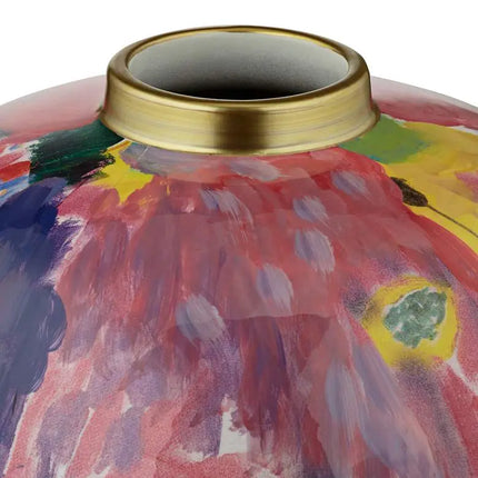 Fleur 13" High Purple and Pink Ceramic Decorative Vase Dahlia Studios