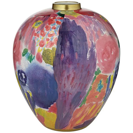 Fleur 13" High Purple and Pink Ceramic Decorative Vase Dahlia Studios