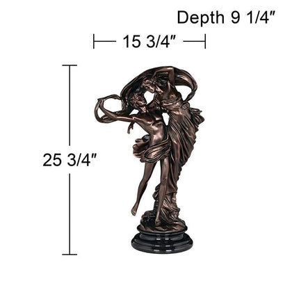 Floating Dancing Couple Bronze Finish 25 3/4" High Sculpture