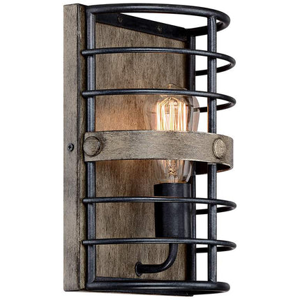 Franklin Iron Lexi 11 1/2" Rustic Bronze Pocket Wall Sconces Set of 2