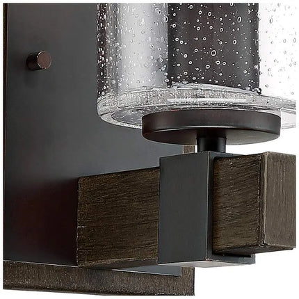 Franklin Iron Works Poetry 9" High Seeded Glass Wall Sconces Set of 2 Franklin Iron Works