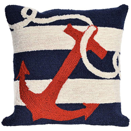 Frontporch Anchor Navy 18" Square Indoor-Outdoor Pillow Vision