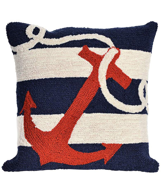 Frontporch Anchor Navy 18" Square Indoor-Outdoor Pillow Vision