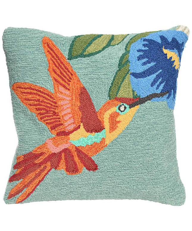 Frontporch Hummingbird Sky 18" Square Indoor-Outdoor Pillow Vision
