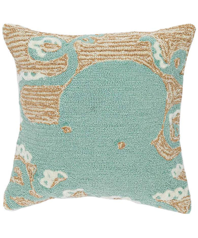 Frontporch Octopus Aqua 18" Square Indoor-Outdoor Pillow Vision