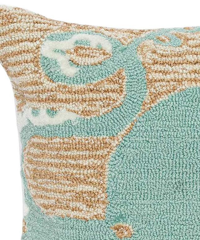 Frontporch Octopus Aqua 18" Square Indoor-Outdoor Pillow Vision