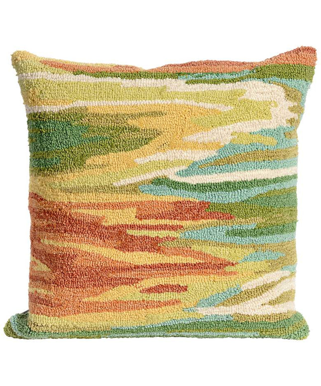 Frontporch Watercolor Green 18" Square Indoor-Outdoor Pillow Vision
