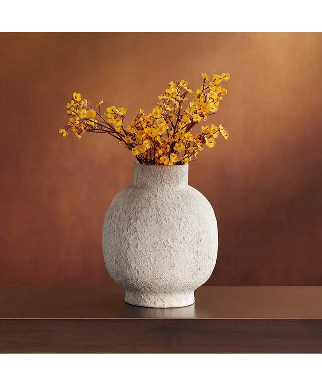 Gavora 9 3/4" High White with Rust Antique Decorative Vase Kensington Hill