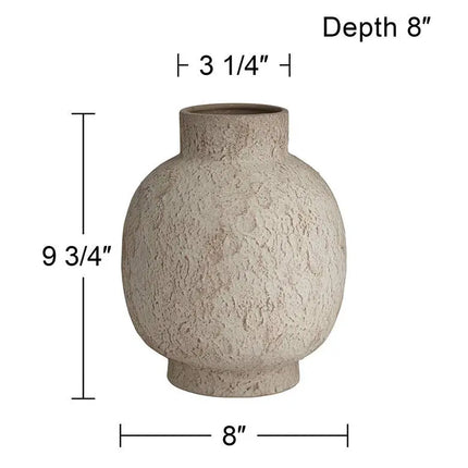 Gavora 9 3/4" High White with Rust Antique Decorative Vase Kensington Hill