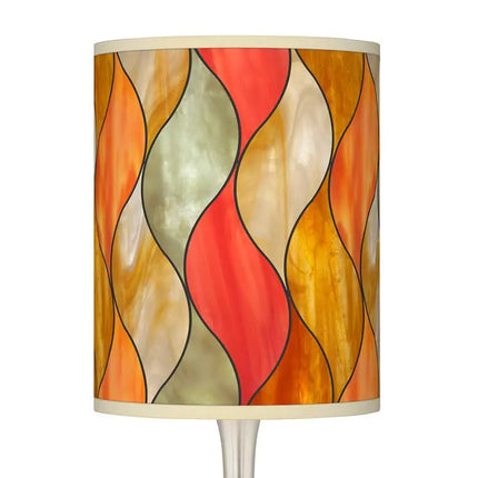 Giclee Glow Droplet 23 1/2" Flame Mosaic Shade Modern Lamps Set of 2 Giclee Glow